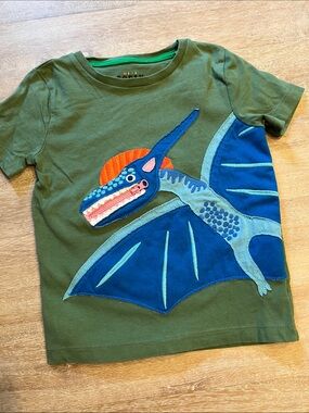 mini Boden 2/3 appliqué Dino tee VGUC